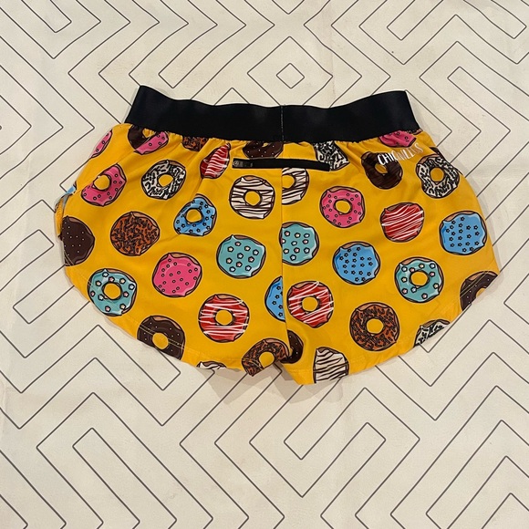 Chicknlegs Yellow Donut Running Shorts - Picture 11 of 11